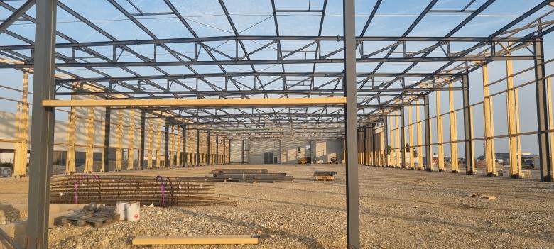 Charpente métallique 260 tonnes zone messagerie